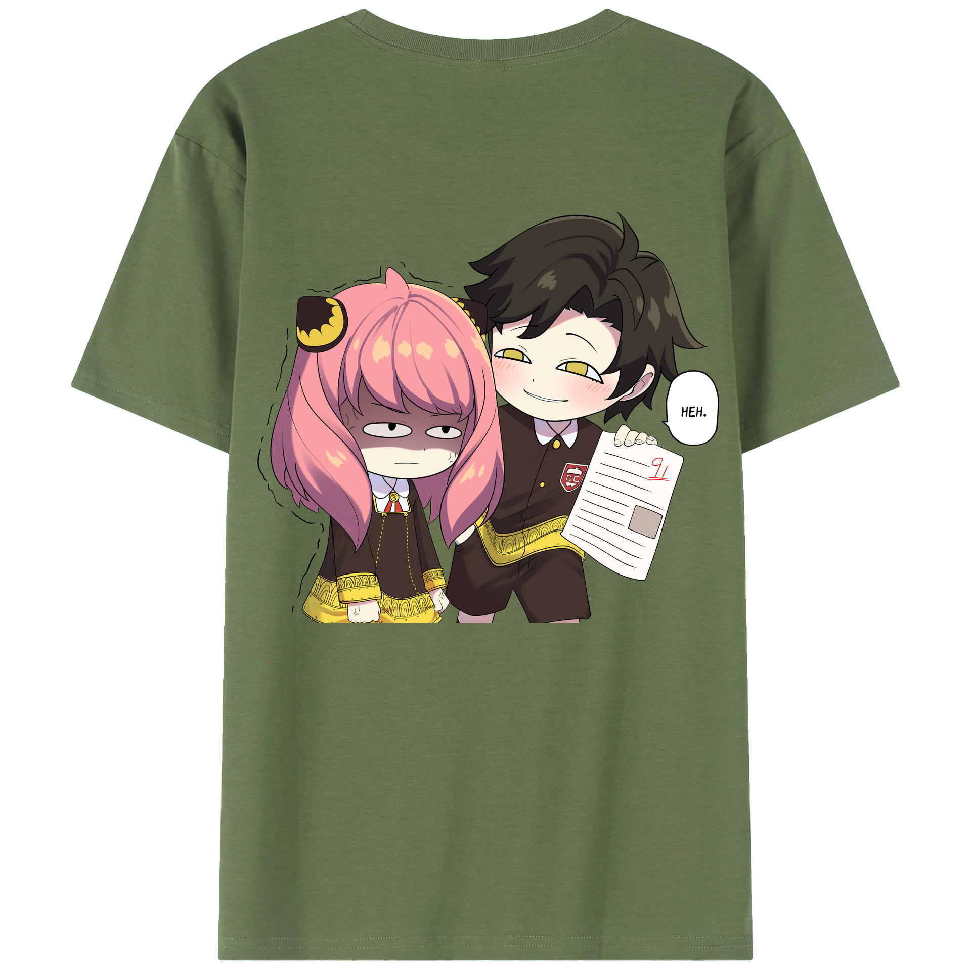 （画像用） SPY×FAMILY间谍家家酒 綿100％ メンズ半袖Tシャツ（バックプリント） 通気性